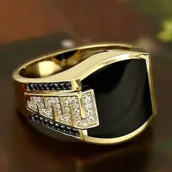  Творчески Златни цветове Хип-хоп Пръстени за мъже и жени в стил Пънк, инкрустиран Цирконий, Вечерни Пънк-байкерские пръстени, Мода бижута, подарък