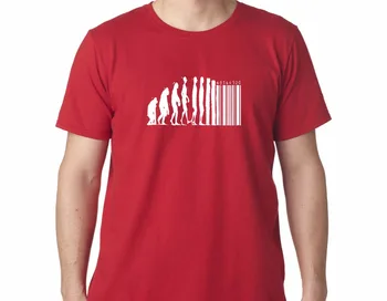  Тениски Еволюцията на човека Banksy Човечеството Маймуна Баркод Капитализмът е Анархия ризи Дизайн на Уеб сайт