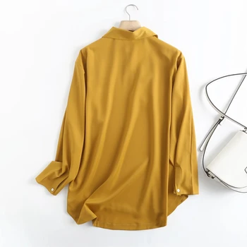  Увядшая Инди-фолк Елегантна есенна блуза Жените в английски стил, Модни проста жълта блуза Mujer De Moda 2021 Риза Дамски блузи