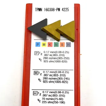  Фрезерно-струг инструмент TPMN160308 TPMN220408 PM4225 на Струг с ЦПУ Твердосплавная поставяне TPMN 160308 220408 Обработка твердосплавной стомана