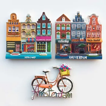  Холандия Амстердам Туристически Сувенир Магнитна Колекция От Стикери За Хладилник Подарък Магнити За Хладилник