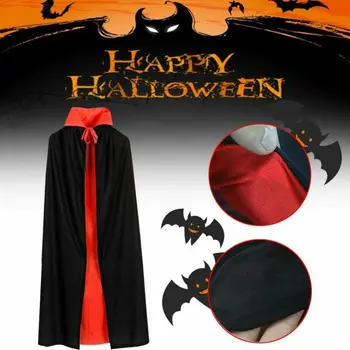  Честит Хелоуин Декор Дъждобран за Възрастен, Дете от смърт с качулка наметало пират жена вещица cosplay Магически халат костюм на вампир, вечерни украса